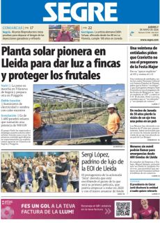 PLANTA SOLAR PIONERA EN LLEIDA PARA DAR LUZ A FINCAS Y PROTEGER LOS FRUTALES