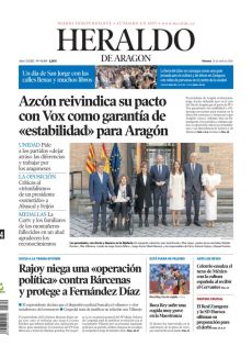 AZCÓN REIVINDICA SU PACTO CON VOX COMO GARANTÍA DE «ESTABILIDAD» PARA ARAGÓN