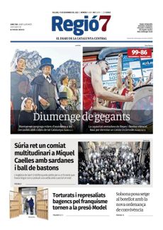 SÚRIA RET UN COMIAT MULTITUDINARI A MIQUEL CAELLES AMB SARDANES I BALL DE BASTONS